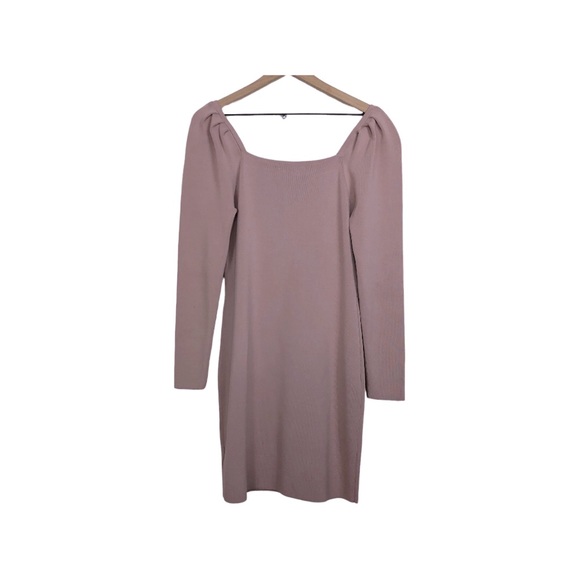 Express x Negin Mirsalehi. Blush Pink Stretch Knit Fitted Slimming Dress S - Picture 4 of 6